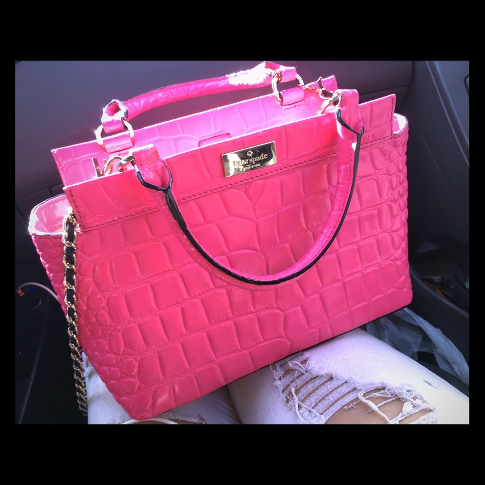 Hot pink kate spade purse
